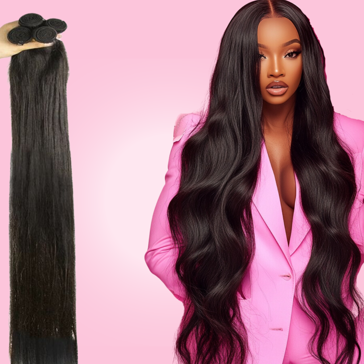 30–40 INCH STRAIGHT BUNDLES RAW VIRGIN HAIR ARMANI EXTENSIONS