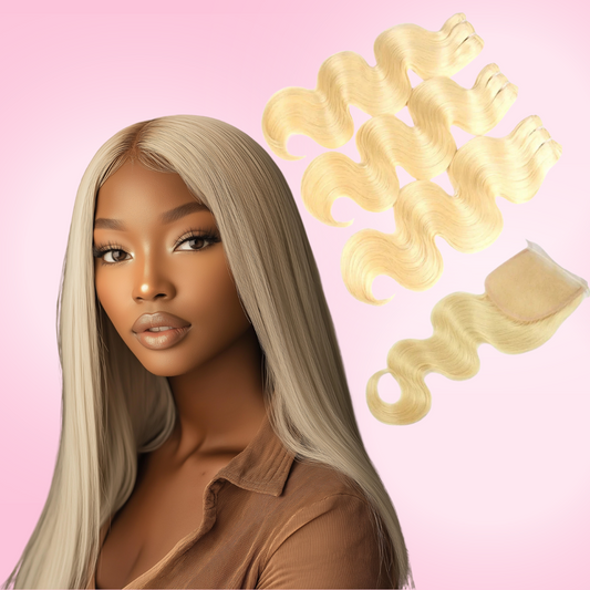 613 3 Bundles with Lace Closure – Straight or Body Wave – 100% Virgin Hair – 4x4 to 7x7 Closure | Armani Extensions