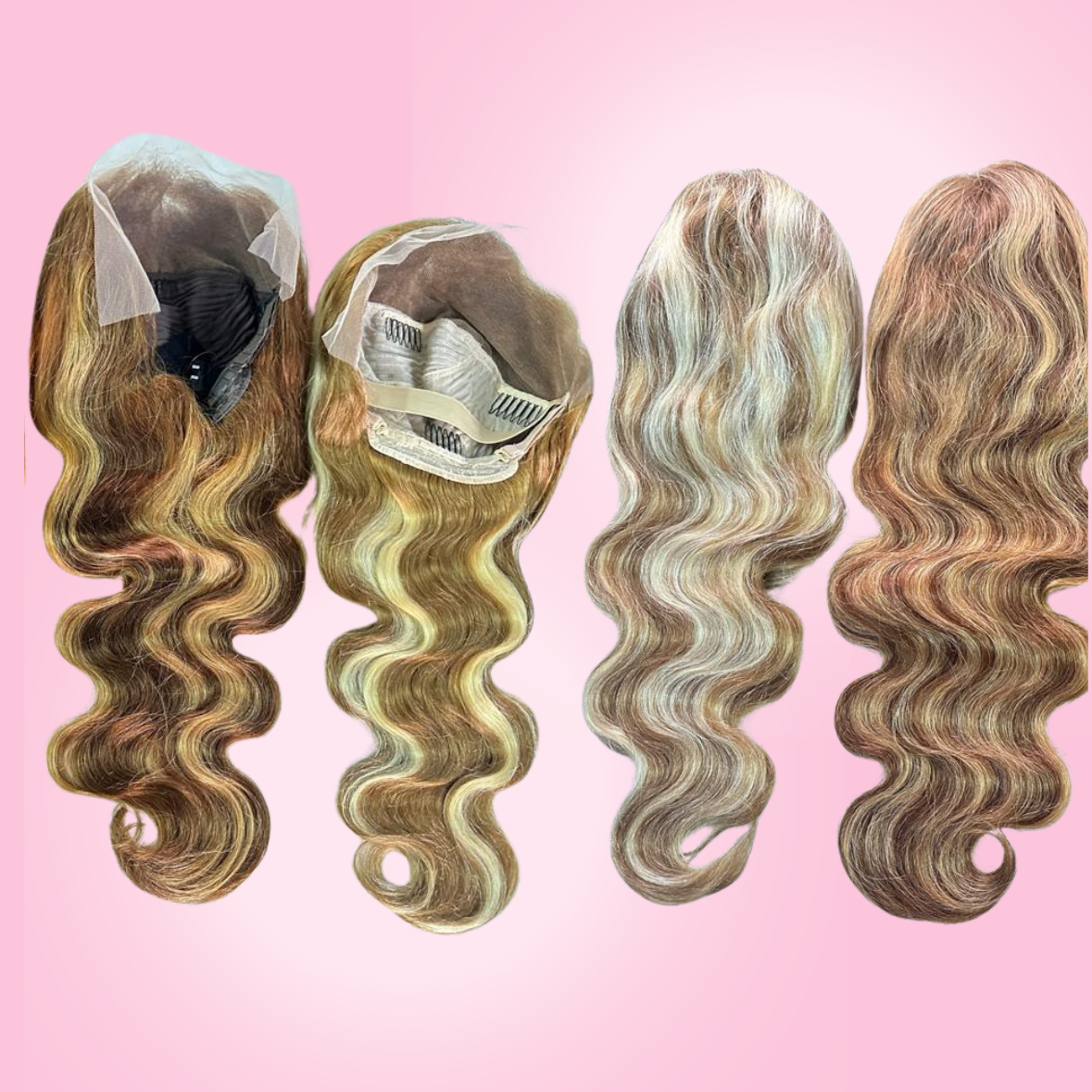 HIGHLIGHTED 13X4 LACE FRONTAL WIG | STRAIGHT, BODY WAVE, DEEP WAVE, WATER WAVE | 4/27 OR 30/613 | ARMANI EXTENSIONS