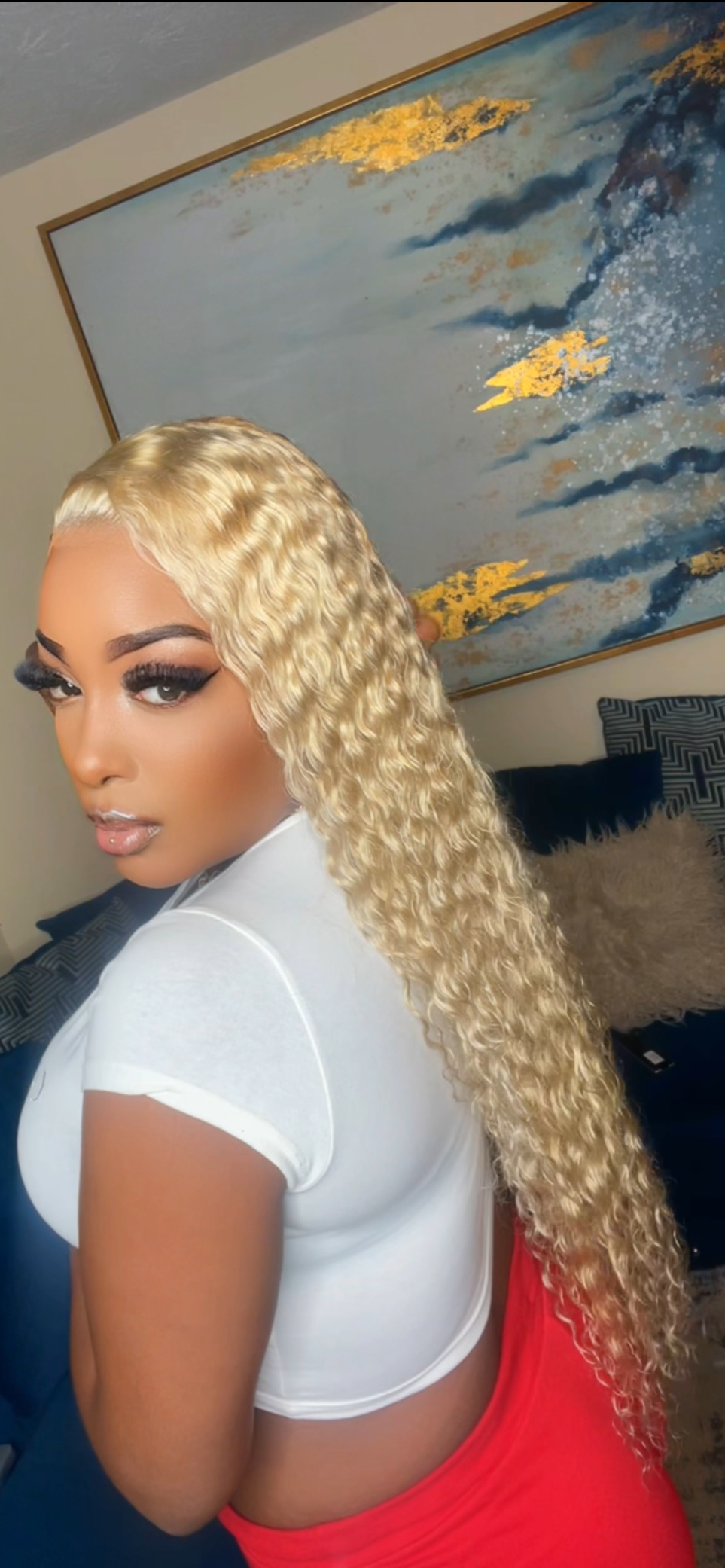 Armani 613 Deep Wave 13x4 180% Lace Frontal Wig
