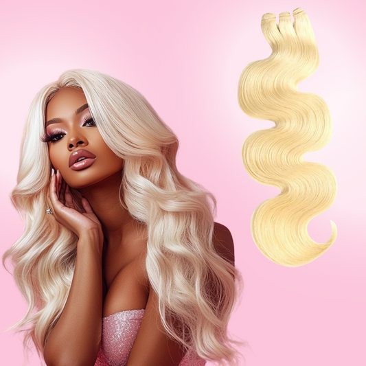 613 Blonde Human Hair Bundle – Straight or Body Wave – 100% Virgin Hair | Armani Extensions

