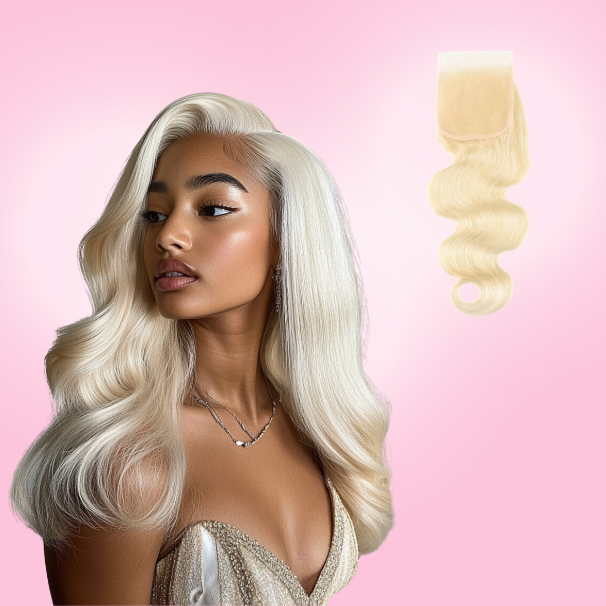 613 Blonde Lace Closure – HD Transparent – Straight or Body Wave – Sizes 4x4, 5x5, 6x6, 7x7 | Armani Extensions

