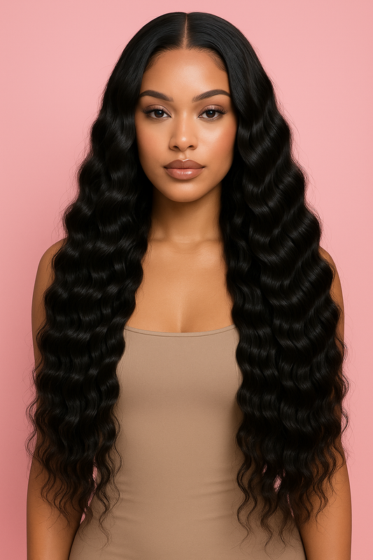 Premium HD Lace Wig |Made Free W| 3 Bundles & Frontal | 14–38” | Straight, Body Wave, Deep Wave, Loose Wave