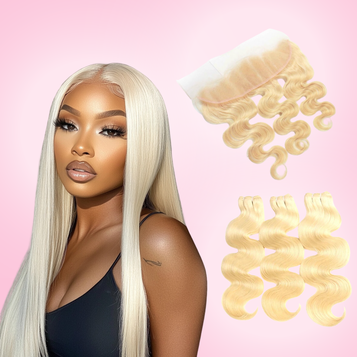 613 3 BUNDLES W/ FRONTAL