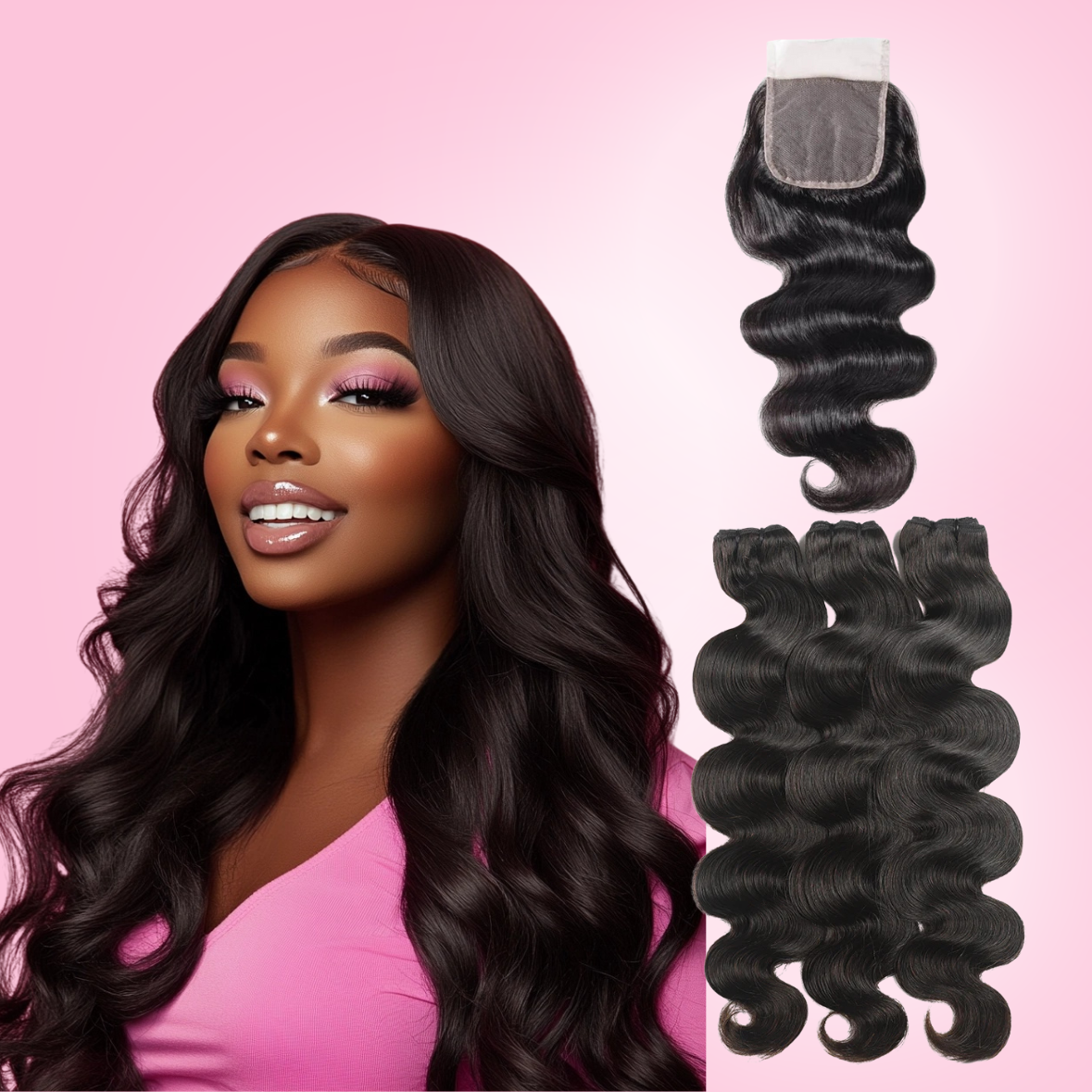 3 BUNDLES & CLOSURE DEAL 4X4|5X5