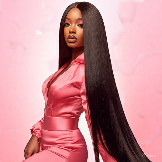 32"-40" FULL FRONTAL TRANSPARENT lACE WiG